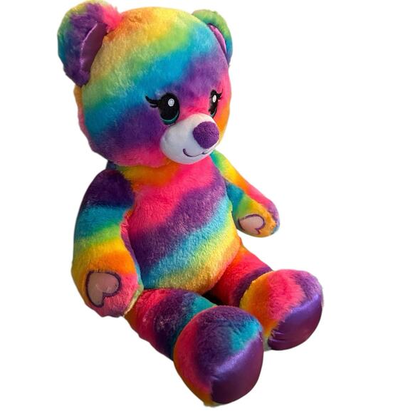 Build A Bear Rainbow Bear Plush 2018 Multi Color - Picture 3 of 7